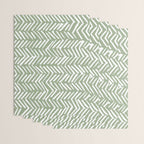 Rustic Herringbone Sage Green Wrapping Paper Gallery Image 3
