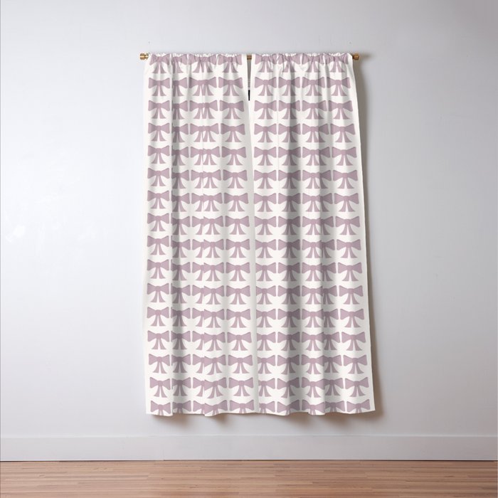 Vintage Bows IX Lavender Purple Window Curtain Gallery Image 3