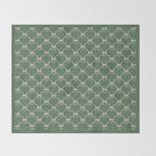 Bows & Ribbons Pattern XXVI Natural Green Throw Blanket Gallery Image 2