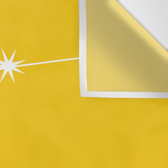 Aquarius Zodiac Star Constellation Line Art Bright Yellow Wall Tapestry Gallery Image 3