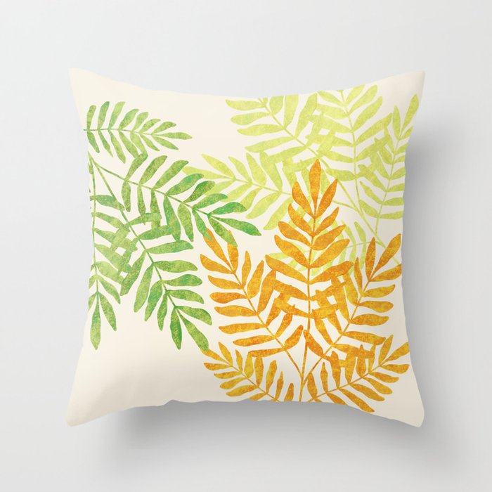 Bright Young Ferns Throw Pillow Gallery Image 6