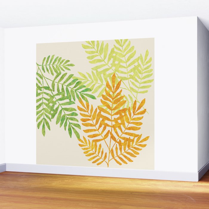 Bright Young Ferns Wall Mural Gallery Image 2
