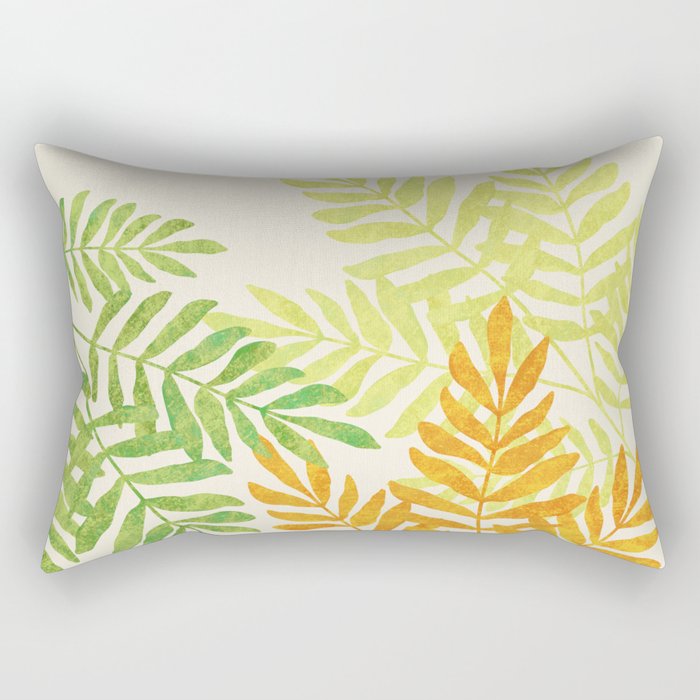 Bright Young Ferns Rectangular Pillow Gallery Image 1