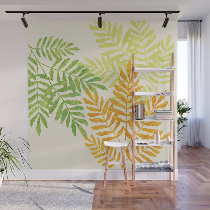 Bright Young Ferns Wall Mural Gallery Image 1