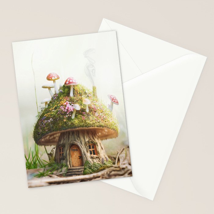 Mushroom House Stationery Card Gallery Image 2