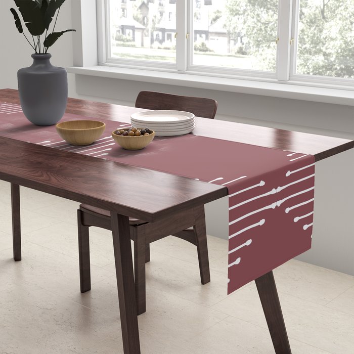 Geo (Plum) Table Runner Gallery Image 2