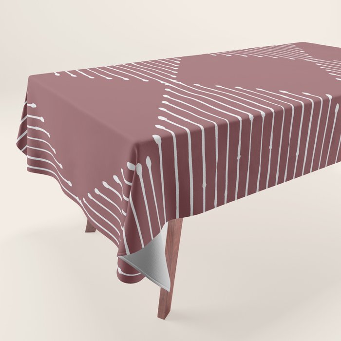 Geo (Plum) Tablecloth Gallery Image 1