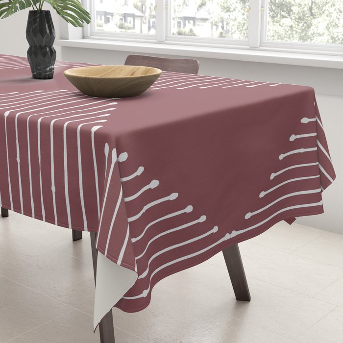 Geo (Plum) Tablecloth Gallery Image 3