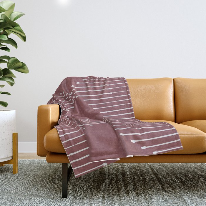 Geo (Plum) Throw Blanket Gallery Image 1
