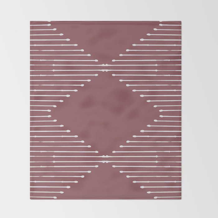 Geo (Plum) Throw Blanket Gallery Image 2