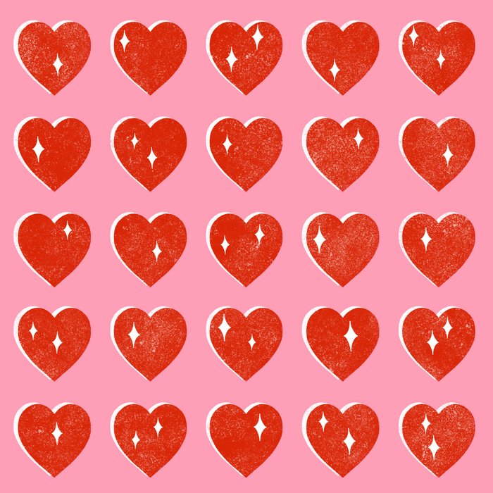 Love Hearts - red on pink Coffee Mug Gallery Image 2