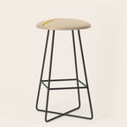 Mid-Century Modern Minimalist Fish Trio in Mid Mod Turquoise Teal, Mustard, Orange, and Beige Stool Gallery Image 1