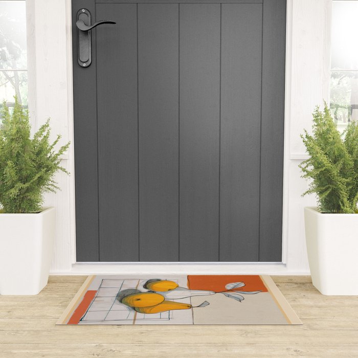 Modern Pear Still Life Welcome Mat Gallery Image 3