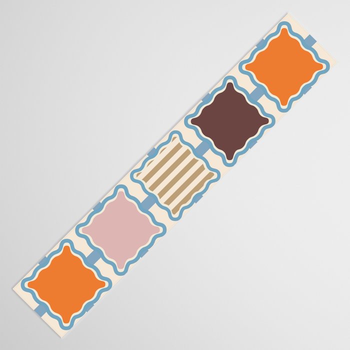 Colorful Geometric Block Grid Table Runner Gallery Image 3