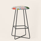 Colorful Geometric Block Grid Stool Gallery Image 1
