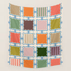 Colorful Geometric Block Grid Wall Tapestry Gallery Image 4
