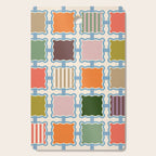 Colorful Geometric Block Grid Cutting Board Gallery Image 1