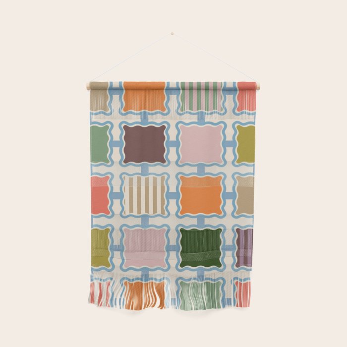 Colorful Geometric Block Grid Wall Hanging Gallery Image 1