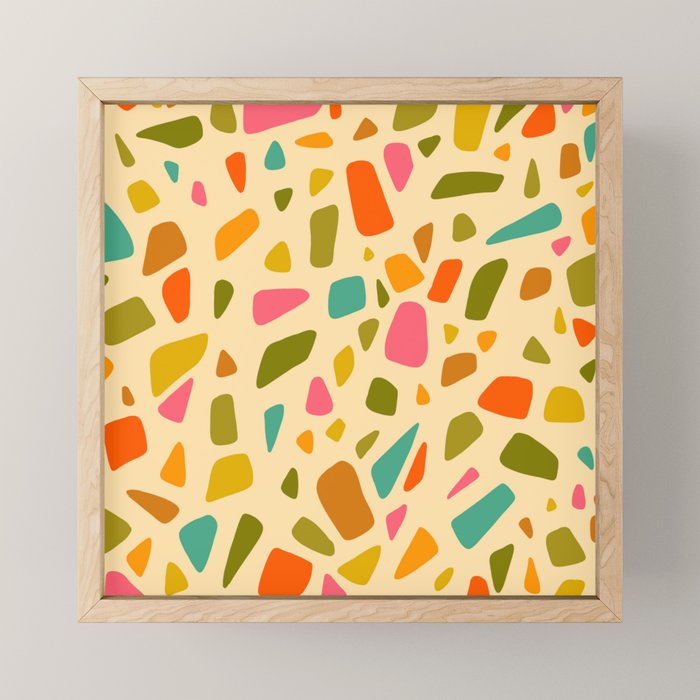 Terrazzo Print in Cream Mini Art Print Gallery Image 1