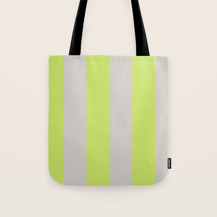 Lime and Chiffon Stripes Tote Bag Gallery Image 1