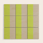 Lime and Chiffon Stripes Wood Wall Art Gallery Image 1