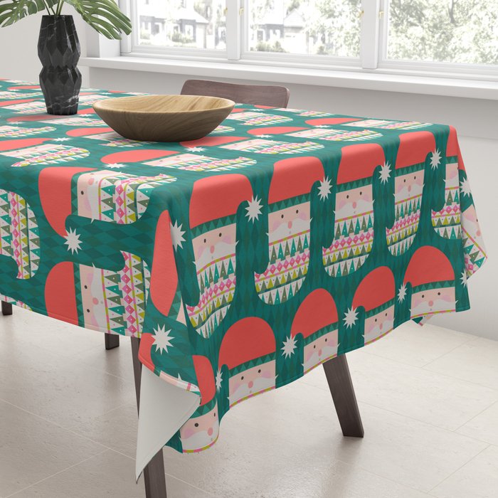 Happy Holidays Santa Claus Tablecloth Gallery Image 3