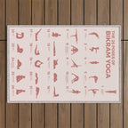 The 26 Poses OF Bikram Yoga Peach  Outdoor Rug Gallery Image 1