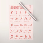 The 26 Poses OF Bikram Yoga Peach  Wrapping Paper Gallery Image 1