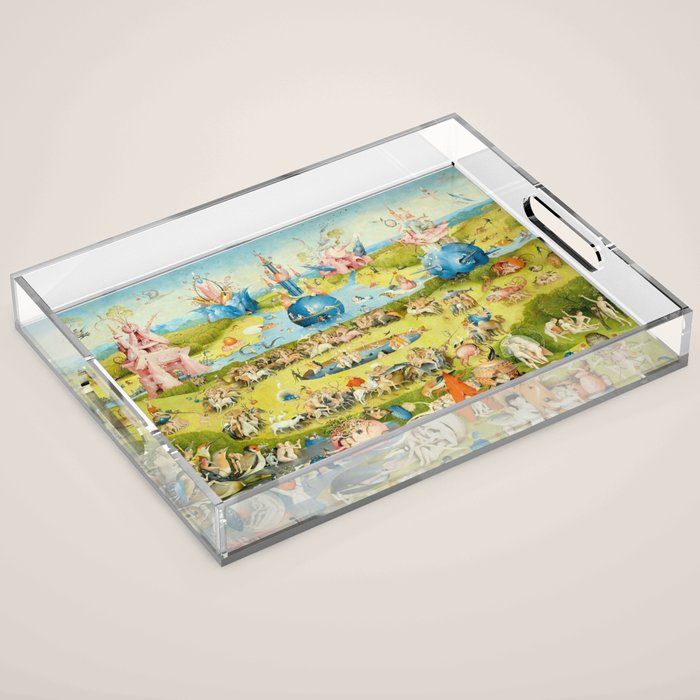 the Garden of Earthly Delights by Bosch Acrylic Tray Gallery Image 1