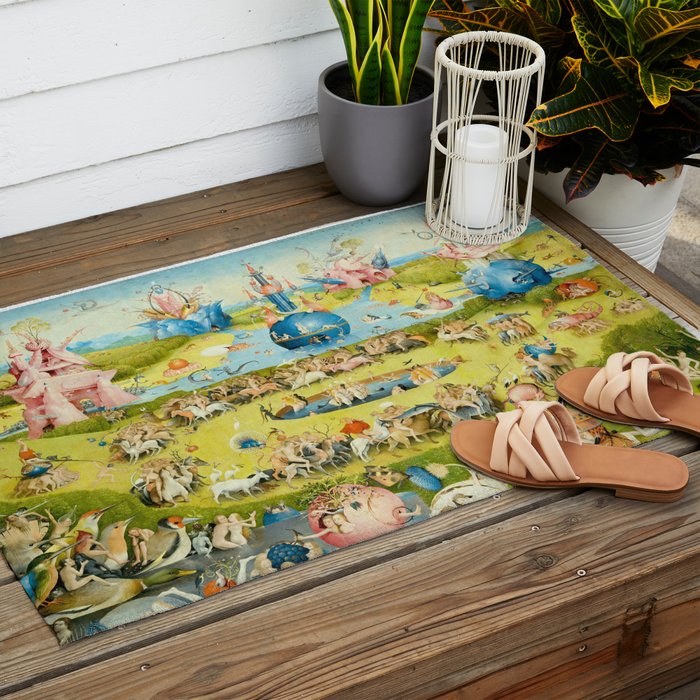 the Garden of Earthly Delights by Bosch Outdoor Rug Gallery Image 2