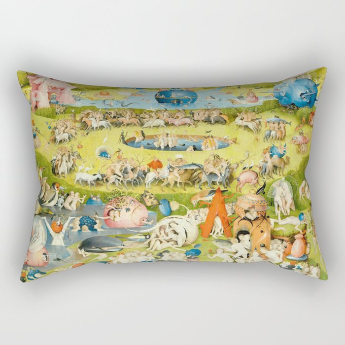 the Garden of Earthly Delights by Bosch Rectangular Pillow Gallery Image 1