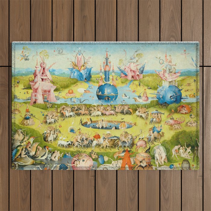the Garden of Earthly Delights by Bosch Outdoor Rug Gallery Image 1