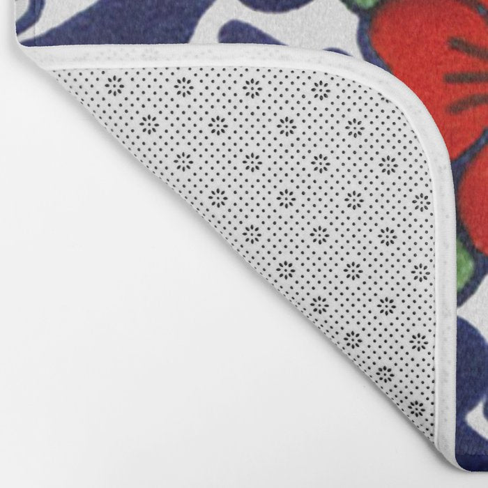 talavera mexican tile in blu Bath Mat Gallery Image 2
