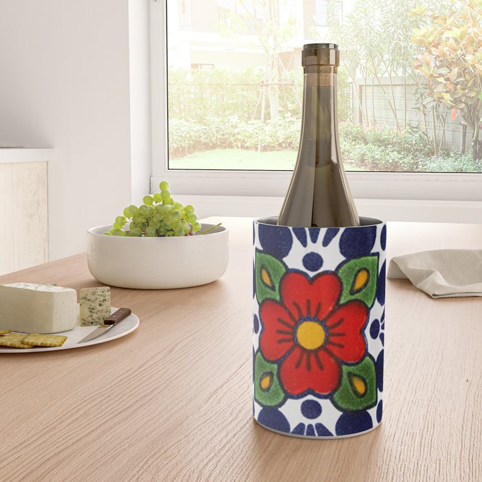 talavera mexican tile in blu Wine Chiller Gallery Image 4