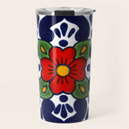 talavera mexican tile in blu Travel Mug Gallery Image 1