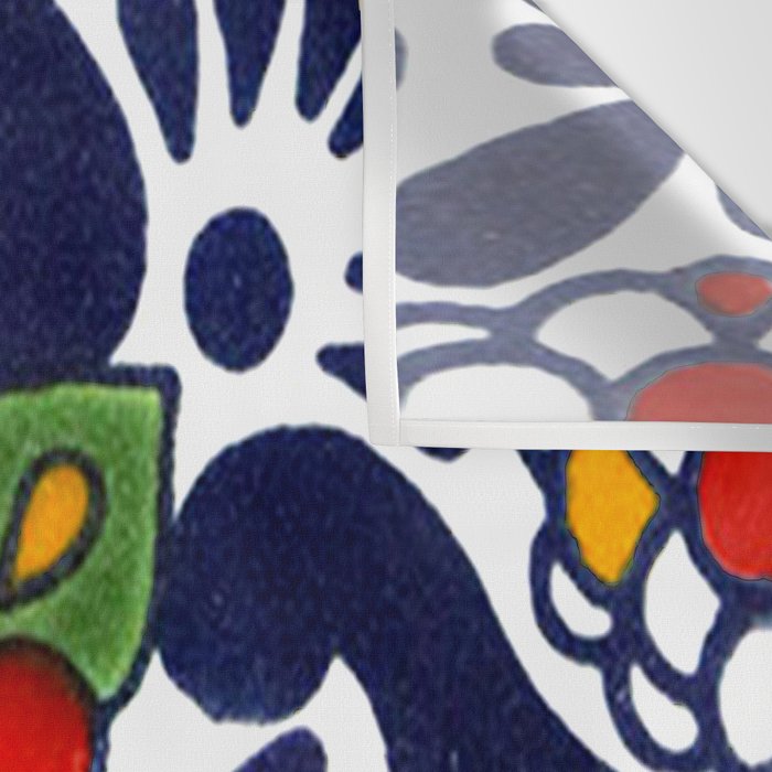 talavera mexican tile in blu Wall Tapestry Gallery Image 3