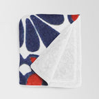 talavera mexican tile in blu Throw Blanket Gallery Image 3