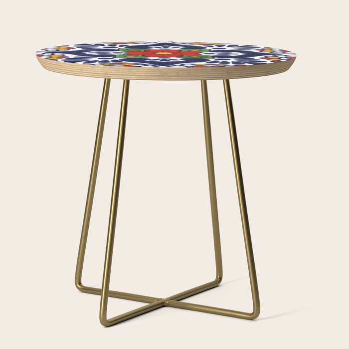 talavera mexican tile in blu Side Table Gallery Image 1