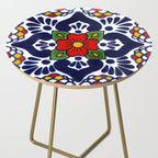 talavera mexican tile in blu Side Table Gallery Image 2