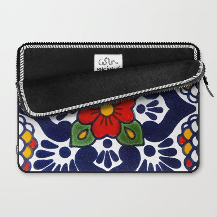 talavera mexican tile in blu Laptop Sleeve Gallery Image 2
