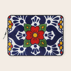 talavera mexican tile in blu Laptop Sleeve Gallery Image 1