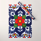 talavera mexican tile in blu Wrapping Paper Gallery Image 1