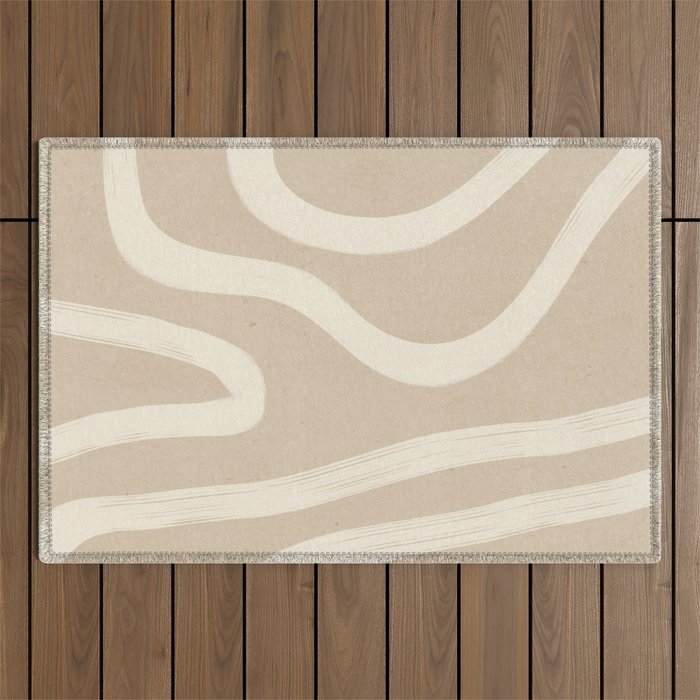Minimal Abstract Lines 4 Outdoor Rug Gallery Image 1