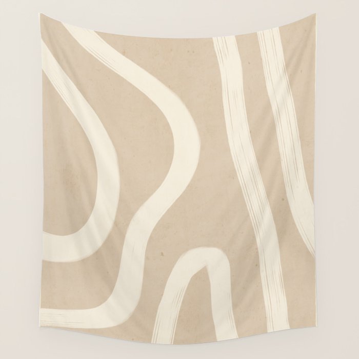 Minimal Abstract Lines 4 Wall Tapestry Gallery Image 1