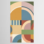 Abstract Bauhaus Geometry Sophisticated Autumn Tablecloth Gallery Image 2
