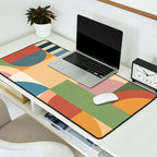 Abstract Bauhaus Geometry Sophisticated Autumn Desk Mat Gallery Image 2