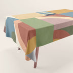 Abstract Bauhaus Geometry Sophisticated Autumn Tablecloth Gallery Image 1