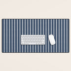 Nautical Handdrawn Stripes Desk Mat Gallery Image 1