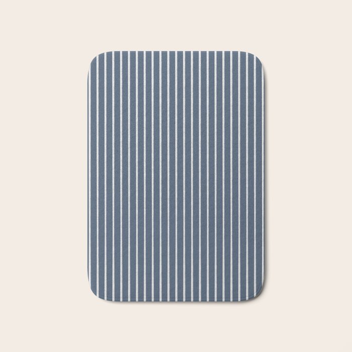 Nautical Handdrawn Stripes Bath Mat Gallery Image 1