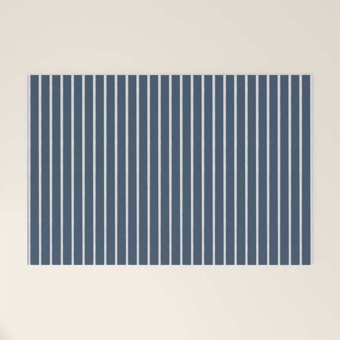 Nautical Handdrawn Stripes Welcome Mat Gallery Image 1
